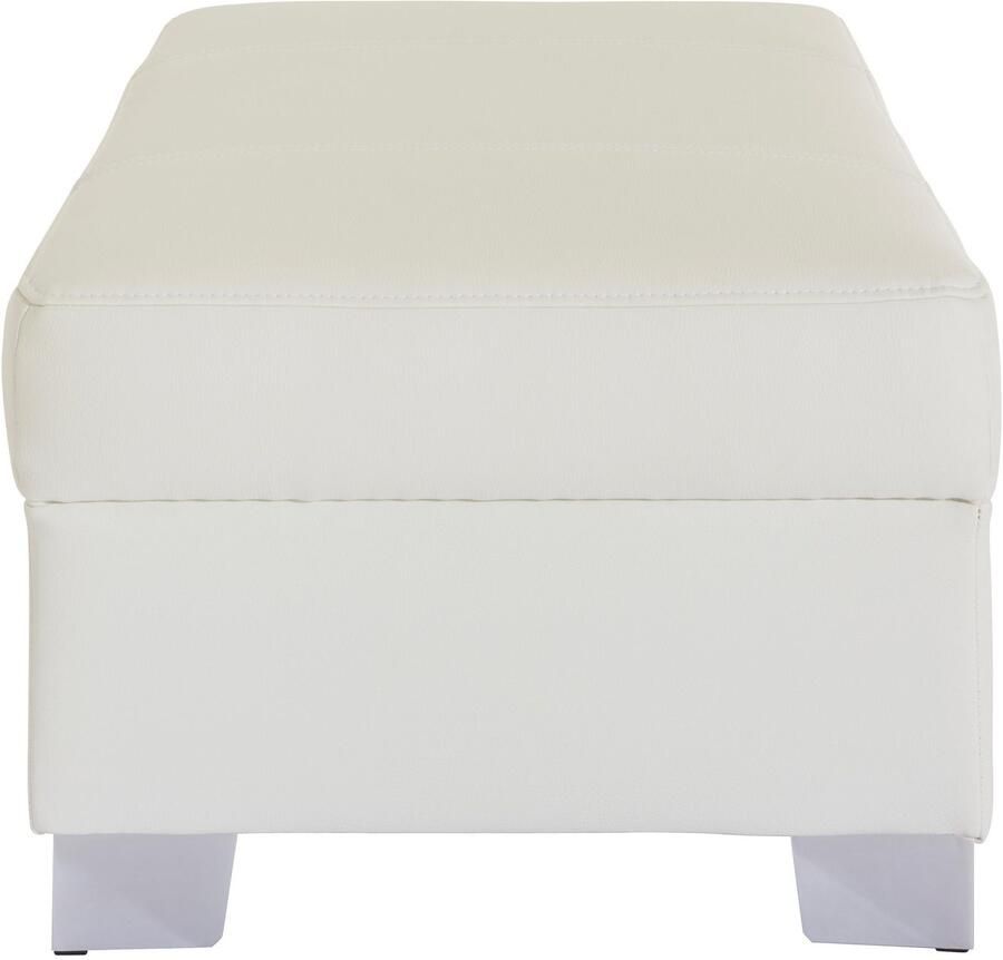 DOMO collection Hocker Turah met modern quilting past bij de serie b d h: 85 61 40 cm ook in leer
