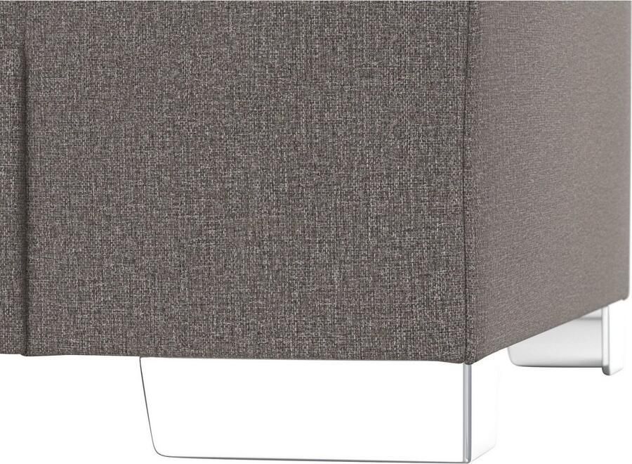 DOMO collection Hoekbank Anzio in kubistische vormtaal platte armleuningen L-vorm Naar keuze met bedfunctie en binnenvering voor hoog zitcomfort