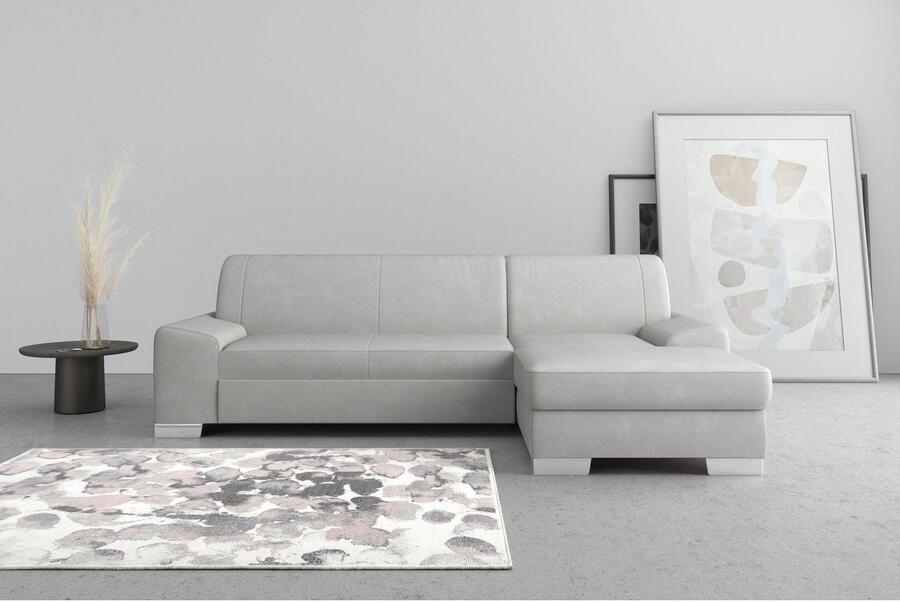 DOMO collection Hoekbank Anzio L-vorm met bedfunctie bonnellvering hoogwaardig breedte 271 cm