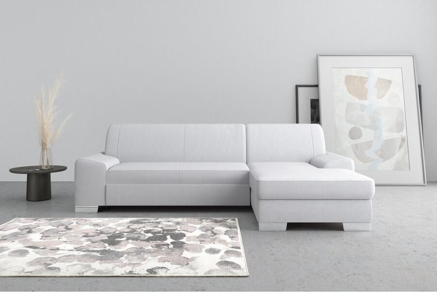 DOMO collection Hoekbank Anzio L-vorm met bedfunctie bonnellvering hoogwaardig breedte 271 cm