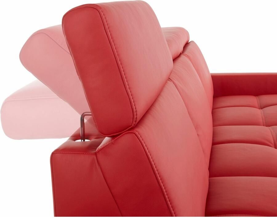 DOMO collection Hoekbank Ava met moderne zitstiksels & mooie dubbele naad comfortabel L-vorm