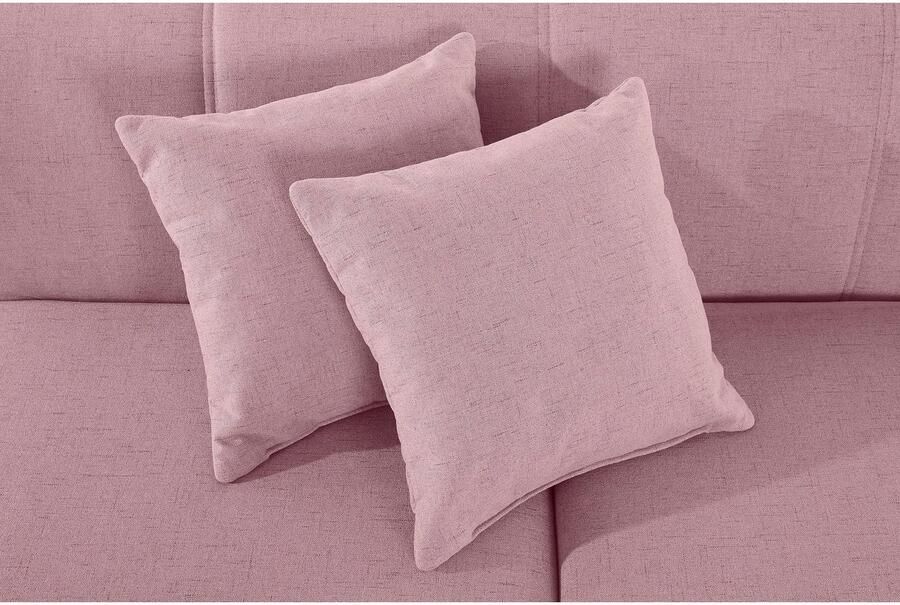 DOMO collection Hoekbank Bero elegant en tijdloos platte armleuningen L-vorm