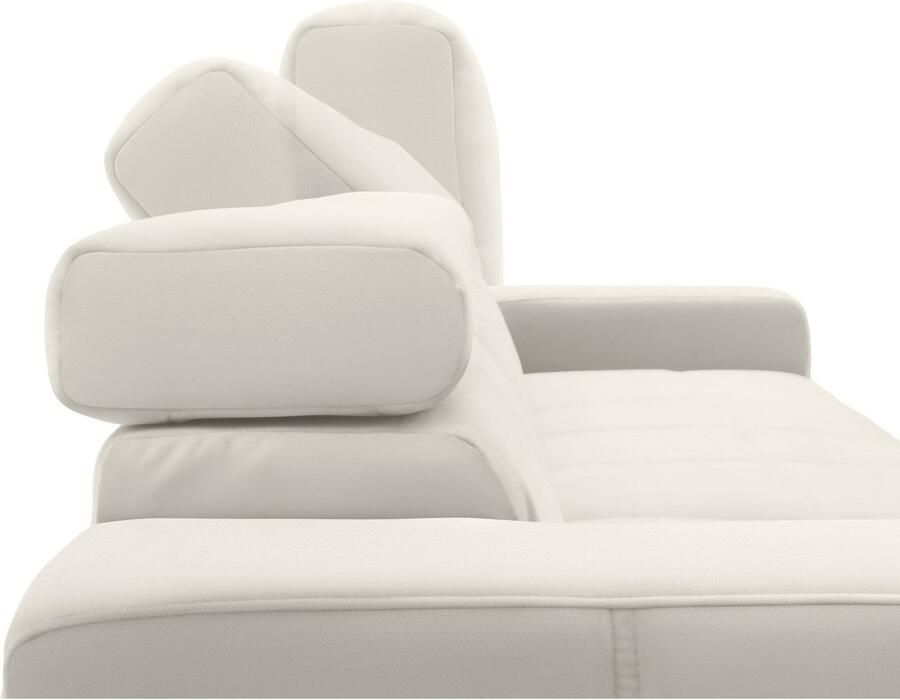 DOMO collection Hoekbank Brandon L-vorm ook in leer met verstelbare hoofdsteun naar keuze met verstelbare zitdiepte