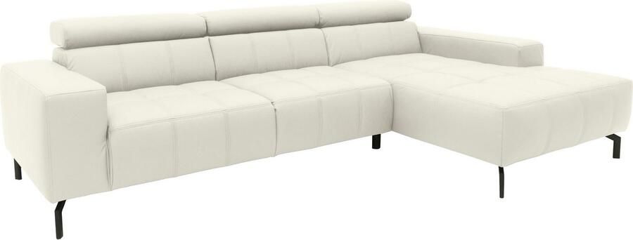 DOMO collection Hoekbank Cunelli mooie zitnaden als designelement stevige zitcomfort L-vorm