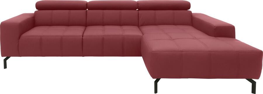 DOMO collection Hoekbank Cunelli mooie zitnaden als designelement stevige zitcomfort L-vorm