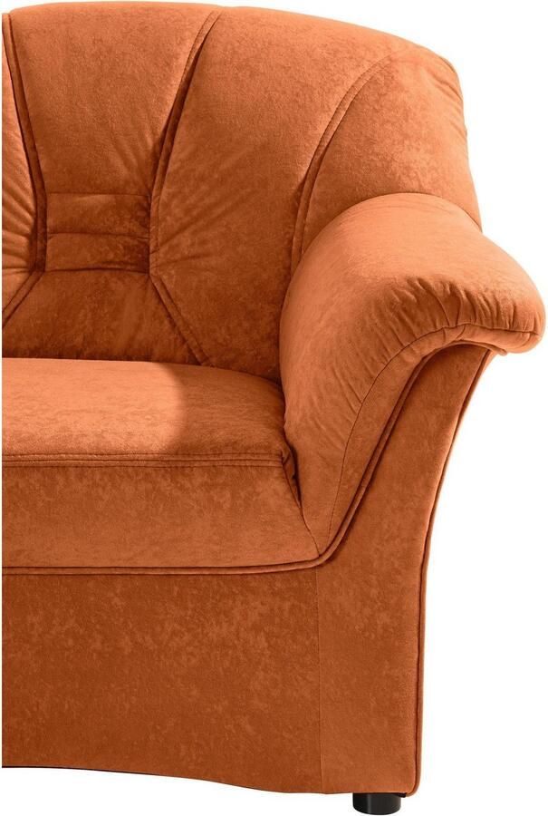 DOMO collection Hoekbank Elva tijdloze vormtaal elegante rugstiksels L-vorm