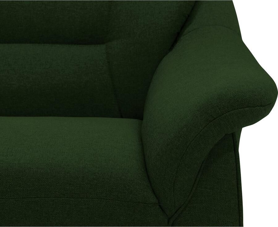 DOMO collection Hoekbank Faenza voor kleine ruimtes afmetingen 232 176cm comfortabel L-vorm met ottomane tijdloos elegante armleuningen optioneel met bedfunctie