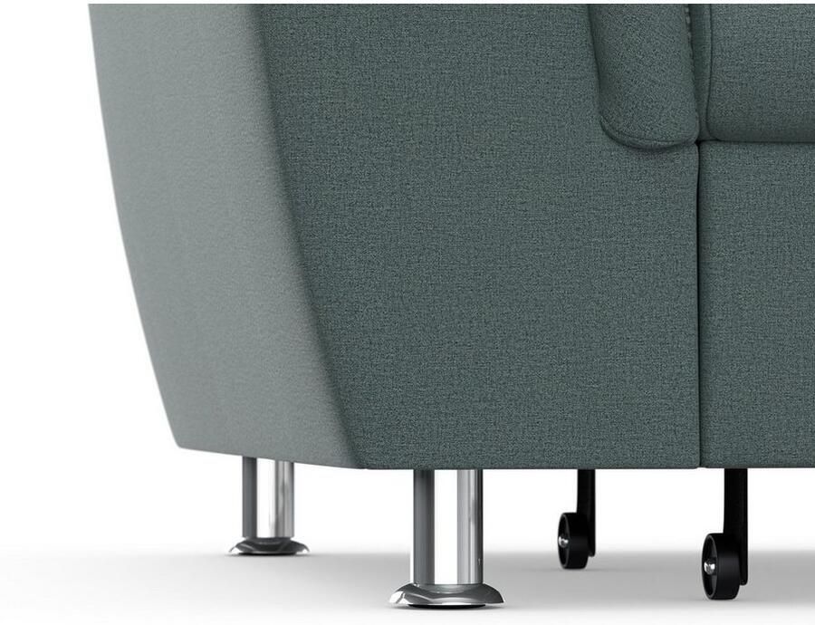 DOMO collection Hoekbank Franzi stiksels op de zitting B7T H: 278x162x80 cm L-model naar keuze met slaapfunctie bedkist en verstelbare hoofdsteun