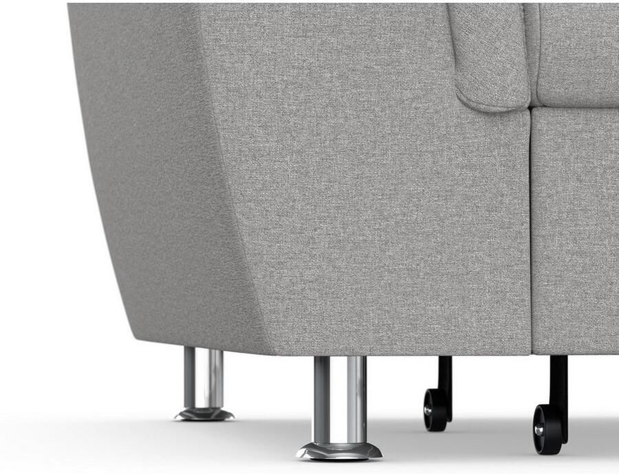 DOMO collection Hoekbank Franzi stiksels op de zitting B7T H: 278x162x80 cm L-model naar keuze met slaapfunctie bedkist en verstelbare hoofdsteun