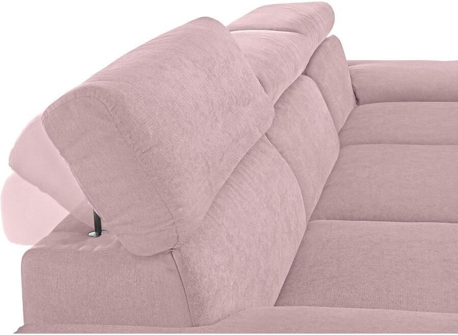 DOMO collection Hoekbank Mira inclusief hoofdeinde-verstelling voor meer comfort L-vorm