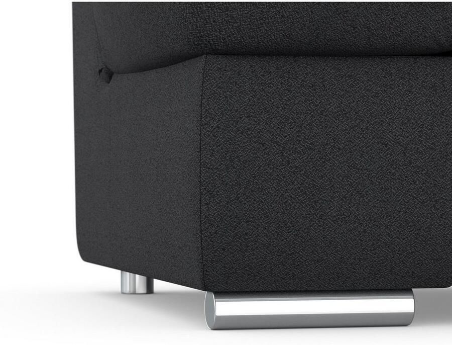 DOMO collection Hoekbank Mona L-vorm naar keuze met slaapfunctie en armleuning