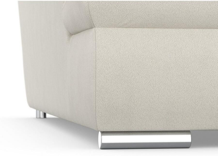 DOMO collection Hoekbank Mona L-vorm naar keuze met slaapfunctie en armleuning
