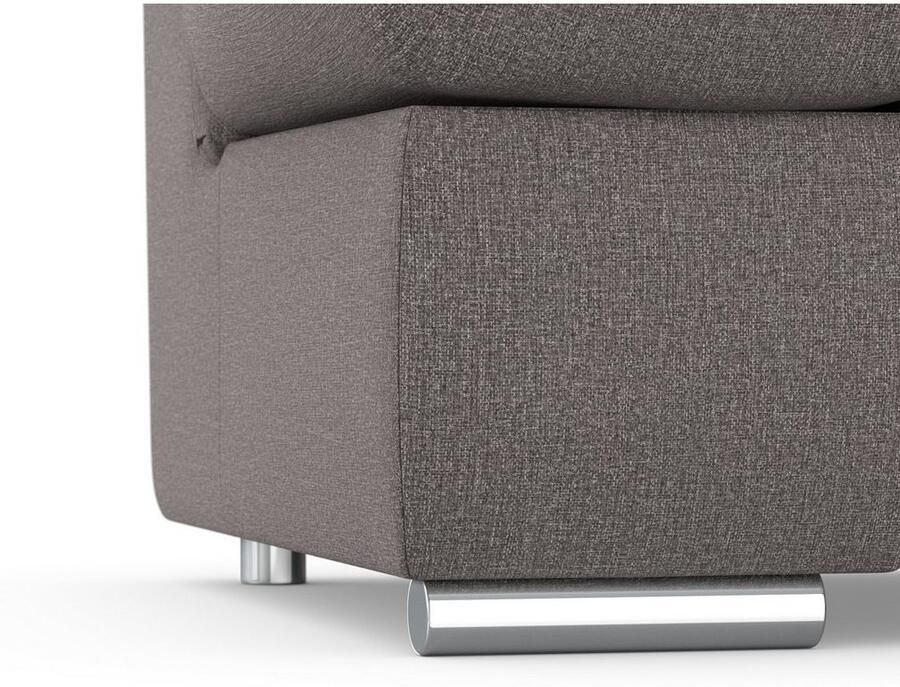 DOMO collection Hoekbank Mona L-vorm naar keuze met slaapfunctie en armleuning