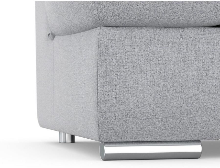 DOMO collection Hoekbank Mona L-vorm naar keuze met slaapfunctie en armleuning