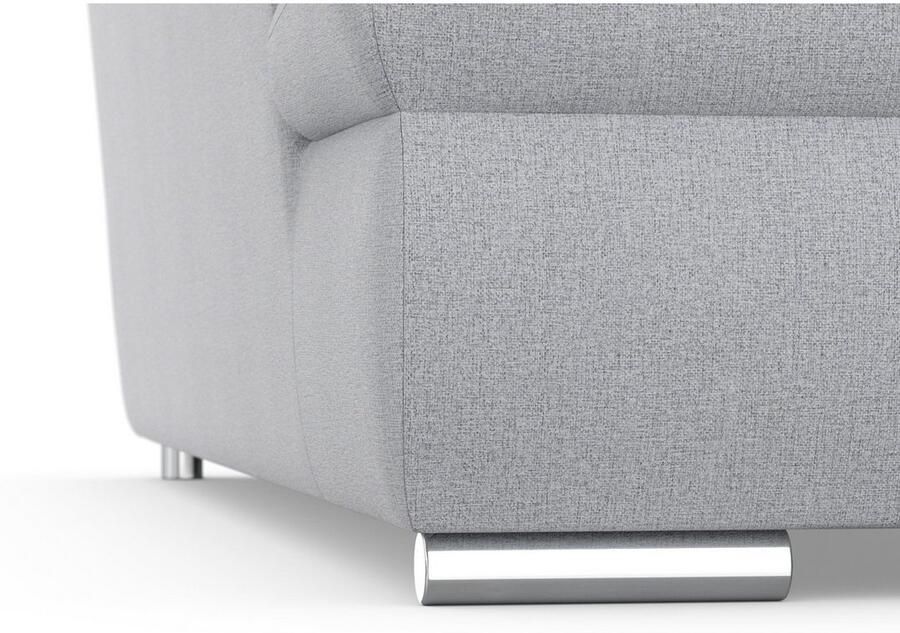 DOMO collection Hoekbank Mona L-vorm naar keuze met slaapfunctie en armleuning