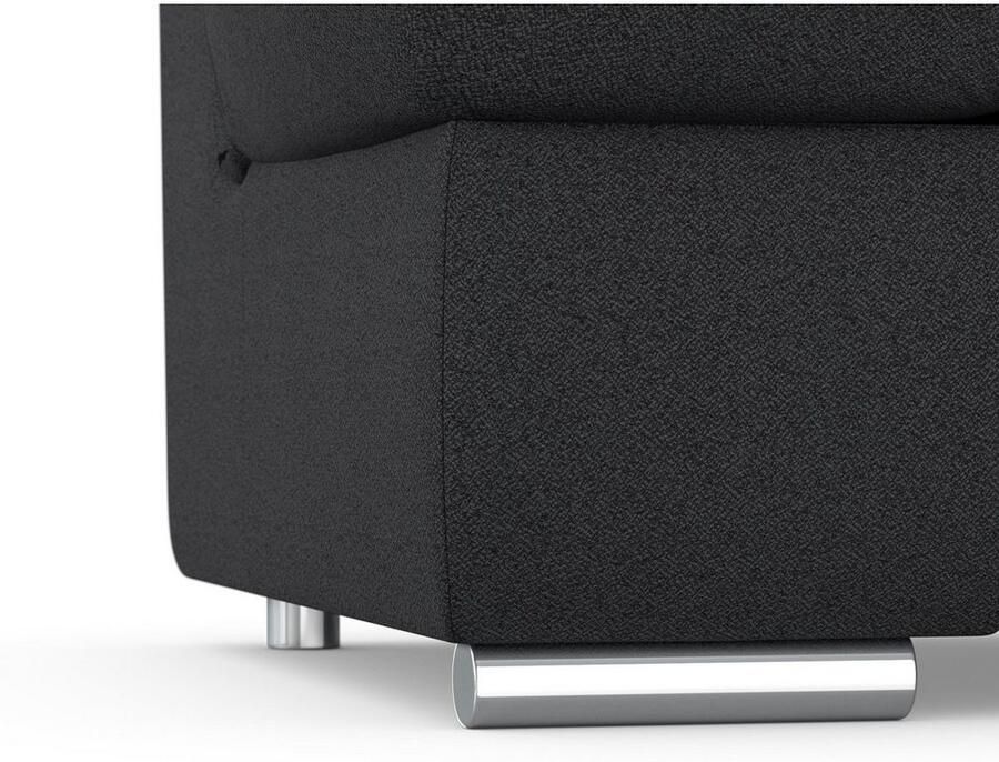 DOMO collection Hoekbank Mona L-vorm naar keuze met slaapfunctie en armleuning