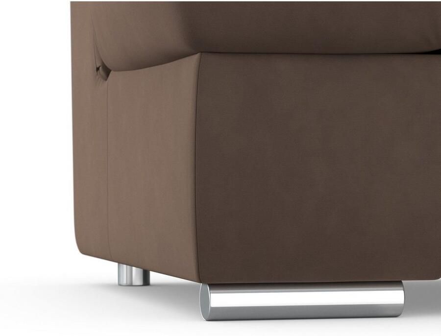 DOMO collection Hoekbank Mona L-vorm naar keuze met slaapfunctie en armleuning