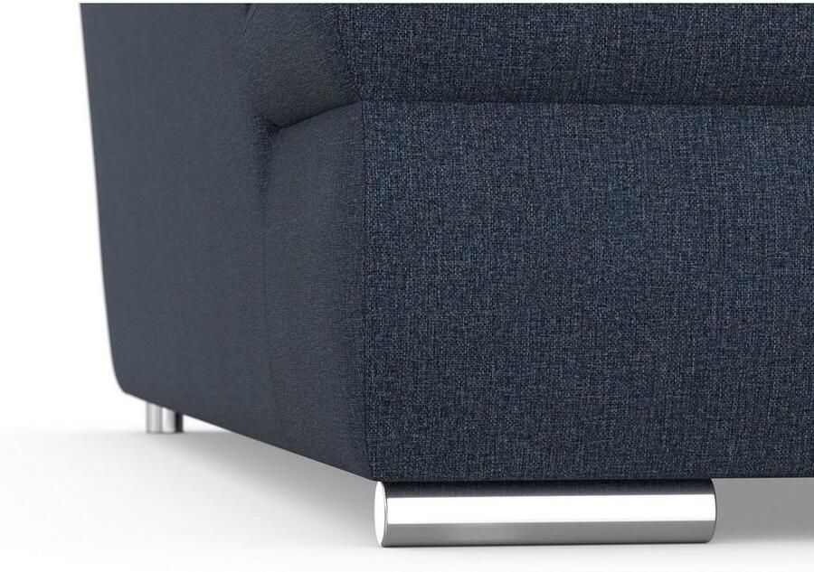 DOMO collection Hoekbank Mona L-vorm naar keuze met slaapfunctie en armleuning