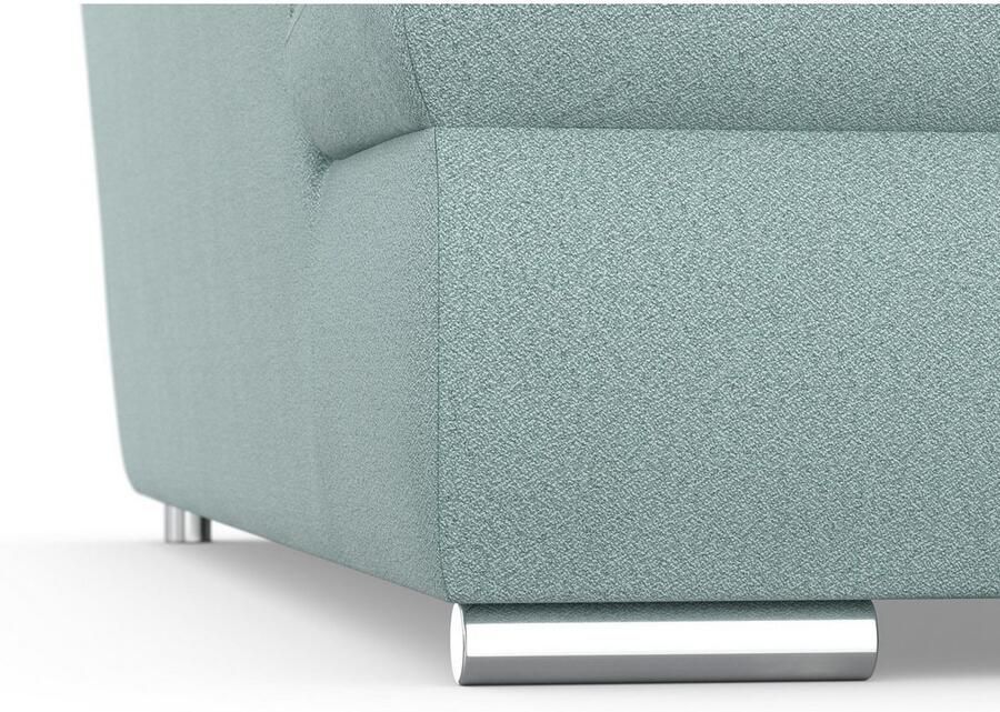 DOMO collection Hoekbank Mona L-vorm naar keuze met slaapfunctie en armleuning