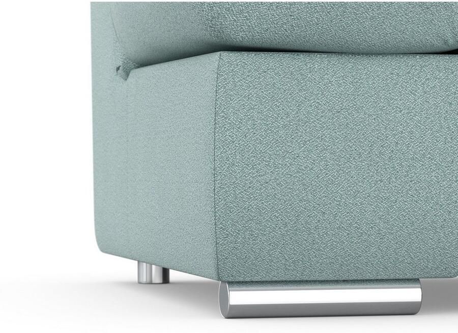 DOMO collection Hoekbank Mona L-vorm naar keuze met slaapfunctie en armleuning