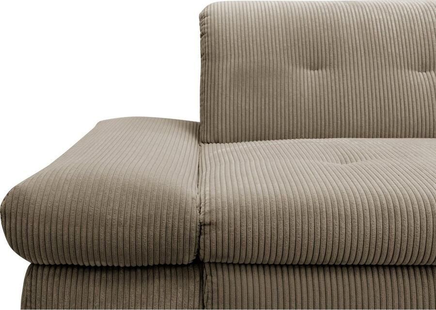 DOMO collection Hoekbank Moric L-vorm XXL-bank breedte 300cm veel ruimte ook in cord