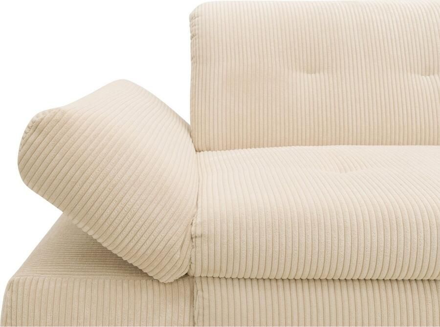 DOMO collection Hoekbank Moric L-vorm XXL-bank breedte 300cm veel ruimte ook in cord