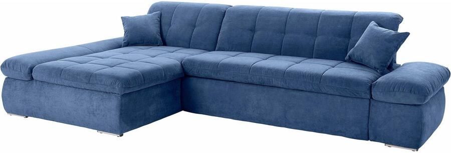 DOMO collection Hoekbank NMoric XXL B D H: 300 172 80cm L-vorm naar keuze met slaapfunctie en verstelbare armleuning