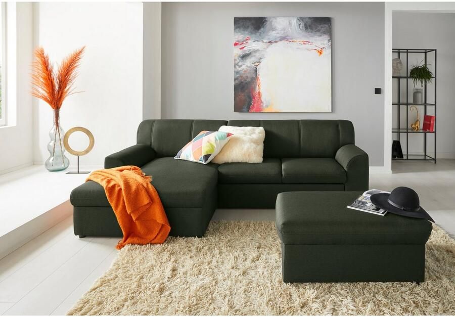 DOMO collection Hocker Topmatras met golfvering op kunststof glijders