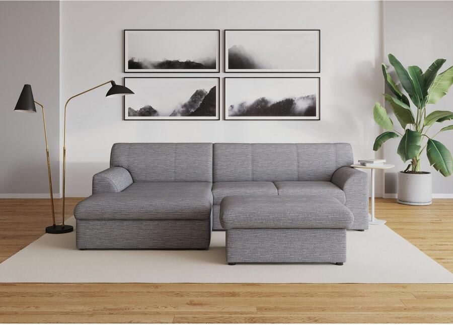 DOMO collection Hoekbank Topper elegant en tijdloos compacte afmetingen 245 155cm L-vorm