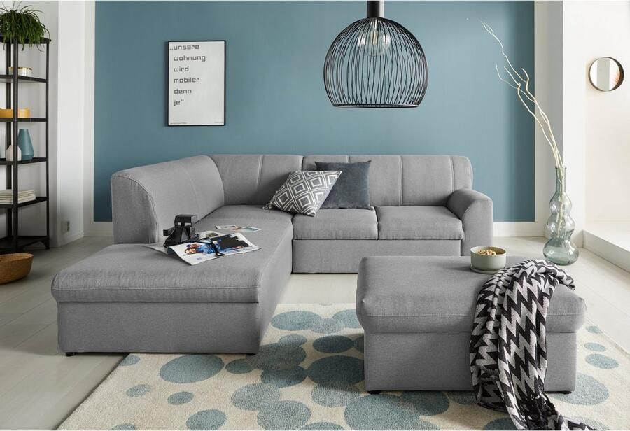 DOMO collection Hocker Topmatras met golfvering op kunststof glijders