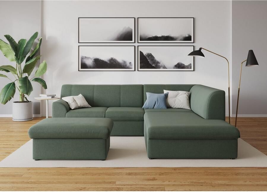 DOMO collection Hoekbank Topper tijdloos elegant compacte afmetingen OTTO's Choice L-vorm