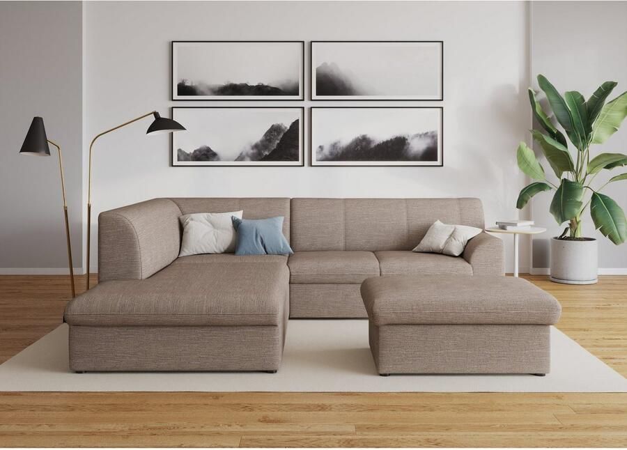 DOMO collection Hoekbank Topper tijdloos elegant compacte afmetingen OTTO's Choice L-vorm