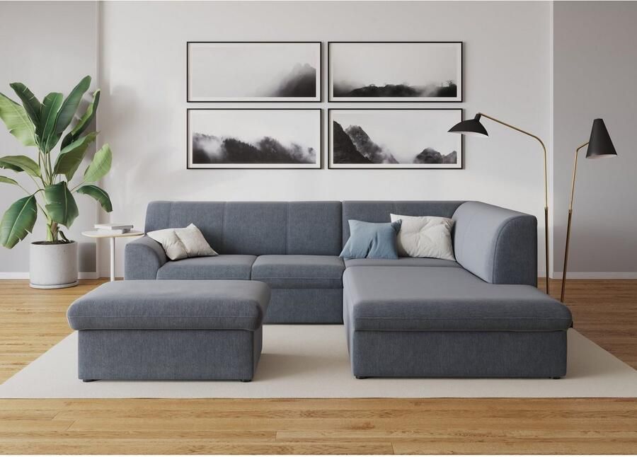 DOMO collection Hoekbank Topper tijdloos elegant compacte afmetingen OTTO's Choice L-vorm