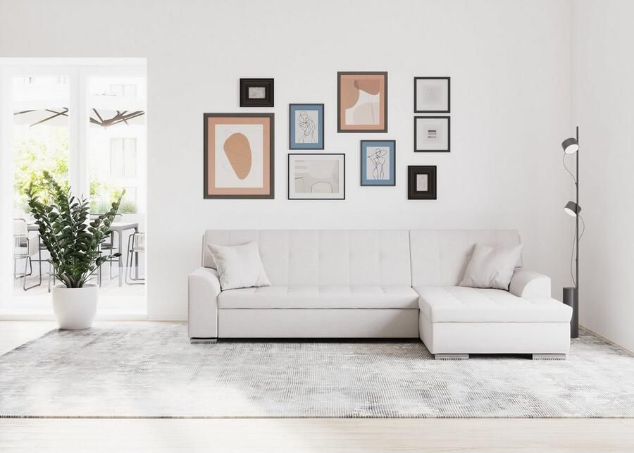 DOMO collection Hoekbank Treviso veel bekledingen ook in cord L-vorm B D H: 267 80 83 cm