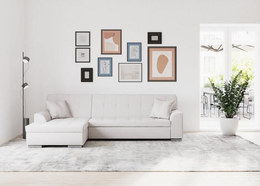 DOMO collection Hoekbank Treviso veel bekledingen ook in cord L-vorm B D H: 267 80 83 cm