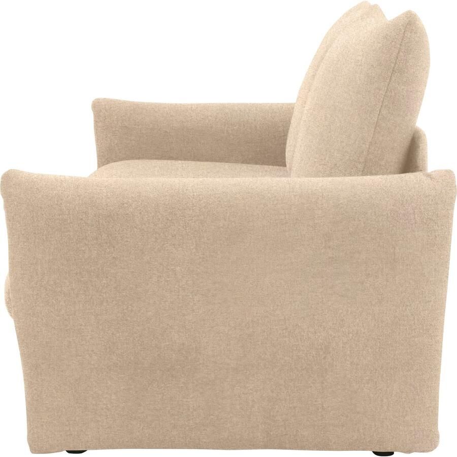 DOMO collection Slaapbank 700023 Slaapbank functie binnenvering 2-zits stabiel ligoppervlak Zitvlakken afzonderlijk uitklapbaar om te slapen relaxen en ontspannen