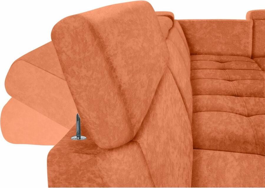 DOMO collection Zithoek Ava moderne zitstiksels met mooie dubbele naad comfortabel U-vorm