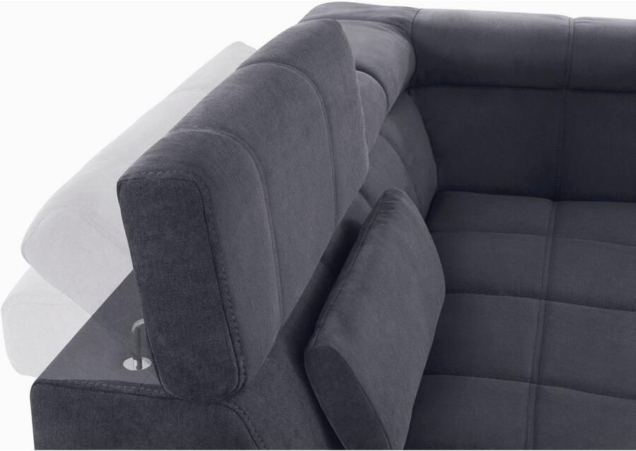 DOMO collection Zithoek Brandon naar keuze met zitdiepteverstelling naar keuze nierkussens