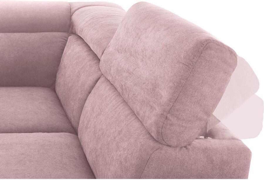 DOMO collection Zithoek Mira inclusief hoofdeinde-verstelling voor meer comfort U-vorm