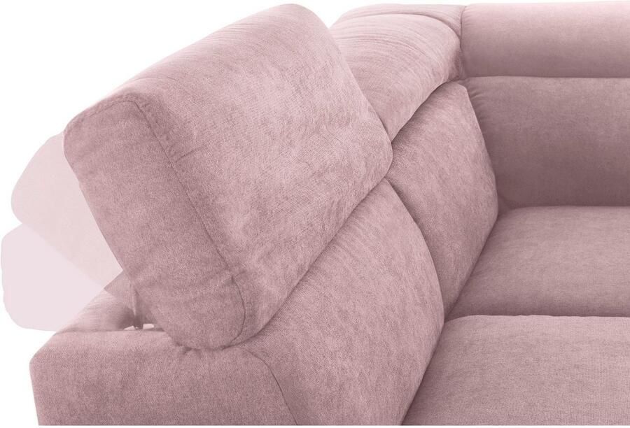 DOMO collection Zithoek Mira inclusief hoofdeinde-verstelling voor meer comfort U-vorm