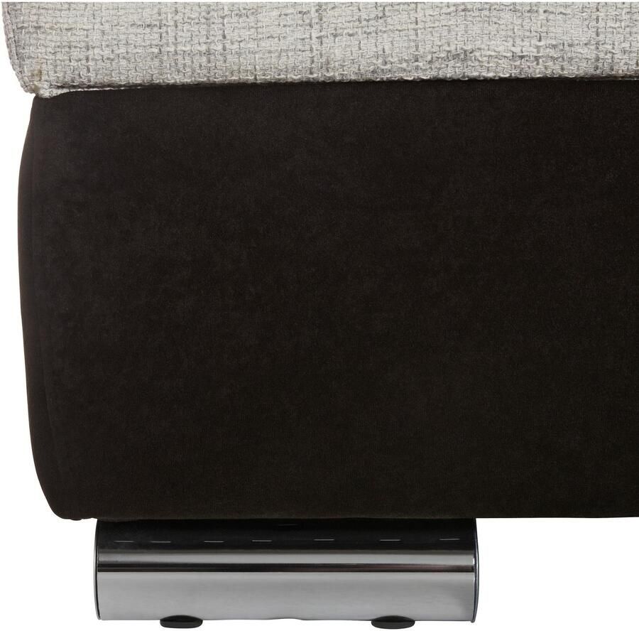 DOMO collection Zithoek Treviso inclusief sierkussen moderne stiksels XXL: B D H: 364 201 83 cm naar keuze met slaapfunctie in vele soorten bekleding ook in cord u-model