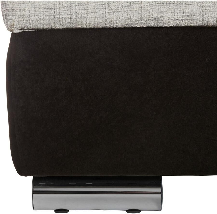 DOMO collection Zithoek Treviso inclusief sierkussen moderne stiksels XXL: B D H: 364 201 83 cm naar keuze met slaapfunctie in vele soorten bekleding ook in cord u-model