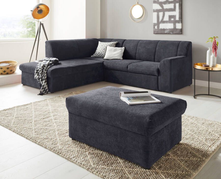 DOMO collection Hocker Topmatras met golfvering op kunststof glijders