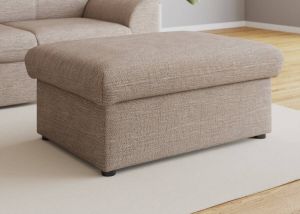 DOMO collection Hocker Topmatras met golfvering op kunststof glijders
