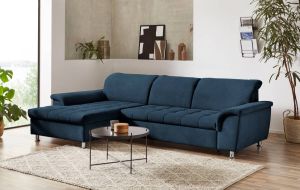DOMO collection Hoekbank Franzi naar keuze met verstelbare hoofdsteun (dan diepte: 170 cm) optioneel met slaapfunctie en bedkist inclusief sierkussen
