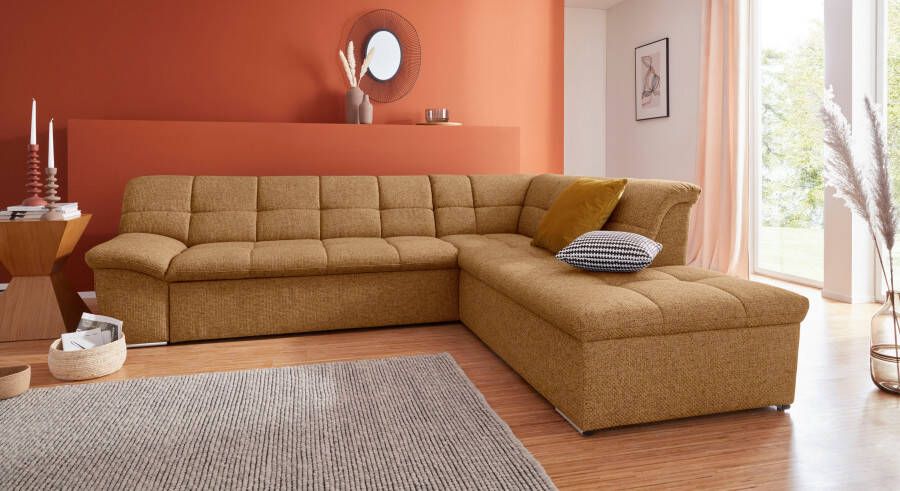 DOMO collection Hoekbank LAGOA naar keuze met slaapfunctie vrij plaatsbaar grote veelvoud aan kleuren