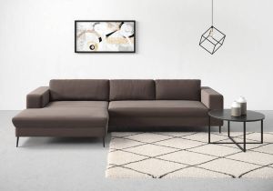 DOMO collection Hoekbank Modica moderne look met royale récamier vrij plaatsbaar