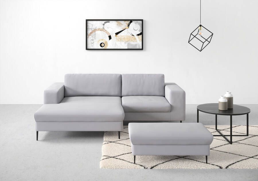 DOMO collection Hoekbank Modica moderne uitstraling met royale recamière ook in cord