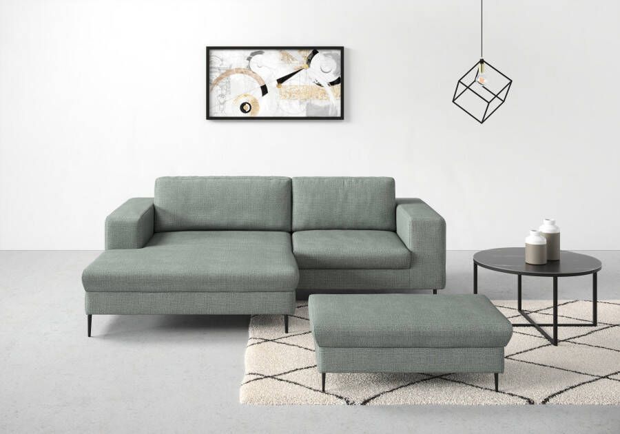 DOMO collection Hoekbank Modica moderne uitstraling met royale recamière ook in cord