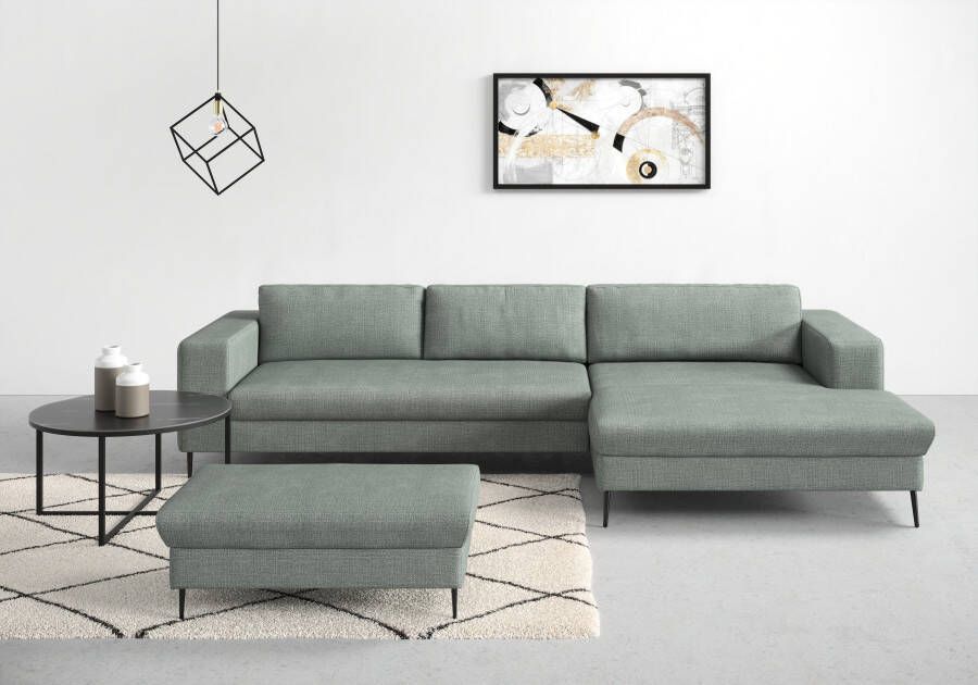 DOMO collection Hoekbank Modica moderne uitstraling met ruime recamière ook in cord